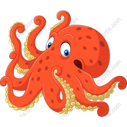 Friendly Cartoon Octopus