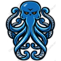 Fierce Blue Octopus