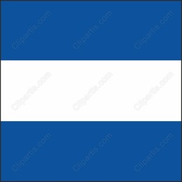 Stylish Blue and White Flag