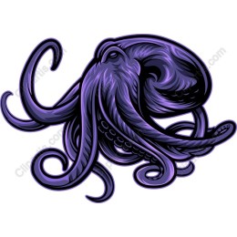 Majestic Purple Octopus