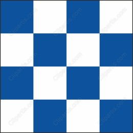 Blue and White Checkerboard