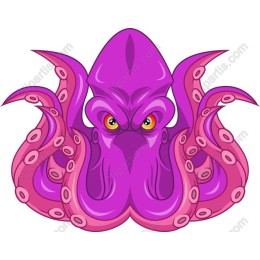 Dynamic Purple Octopus