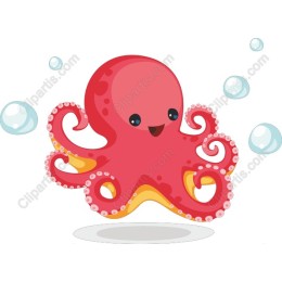 Vibrant Cheerful Octopus