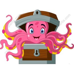Playful Octopus Treasure Chest