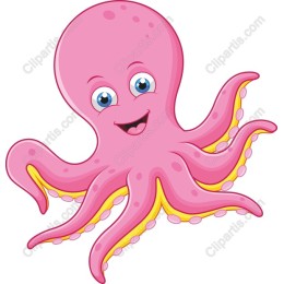 Charming Pink Octopus