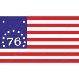 Betsy Ross Flag with 76 Symbol