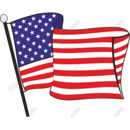 Waving American Flag