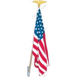 Eagle-Topped American Flag
