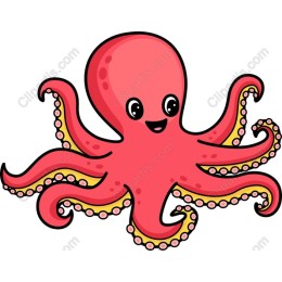 Adorable Cartoon Octopus