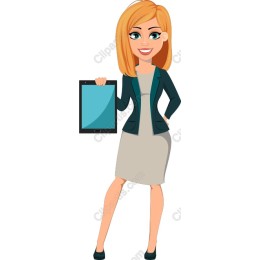 Confident Businesswoman With Tablet