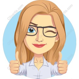 Cheerful Woman with Thumbs-Up Gesture