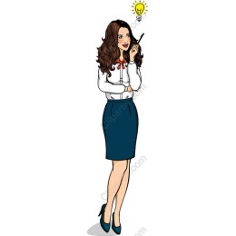 Creative Businesswoman with Light Bulb Idea