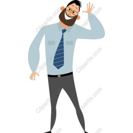 Cheerful Businessman Character