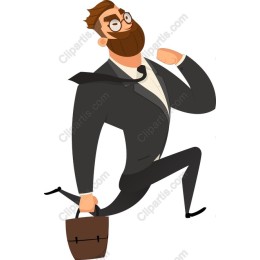 Dynamic Businessman in Motion
