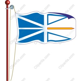 Stylish Blue & White Flag