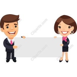 Cheerful Business Duo