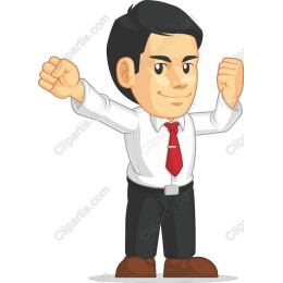 Confident Businessman Celebrating Success