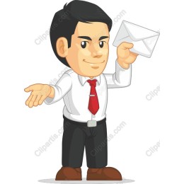 Businessman Holding Envelope