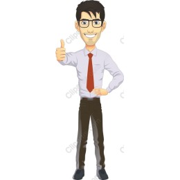 Cheerful Thumbs-Up Character