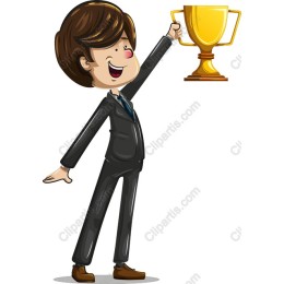Trophy-Winning Cartoon Character