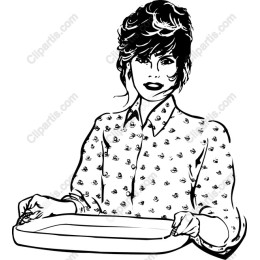 Elegant Woman Serving Tray