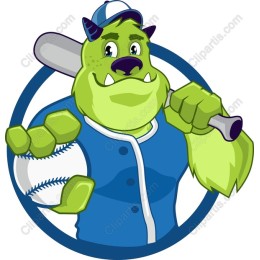Playful Baseball Monster