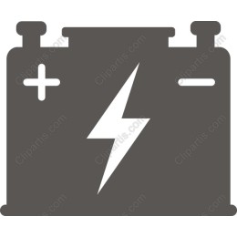 Stylish Battery with Lightning Bolt
