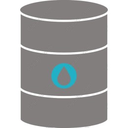 Modern Oil Barrel with Water Droplet Emblem
