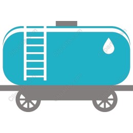 Stylized Water Tank on Wheels
