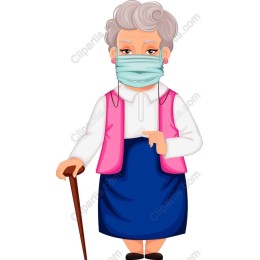 Senior Woman with Mask
