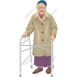 Elderly Woman with Walker