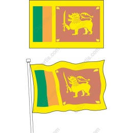 Vibrant Sri Lanka Flag