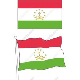 Tajikistan Flag