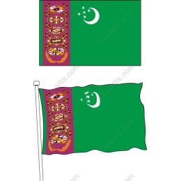 Turkmenistan Flag