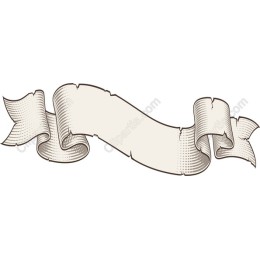 Vintage Styled Blank Ribbon Banner