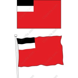 Flag - Red, Black, and White
