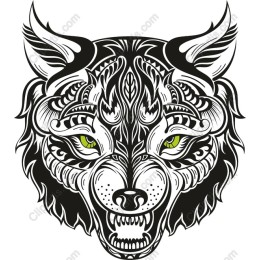 Ornate Wolf Head