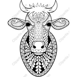 Ornate Cow Head