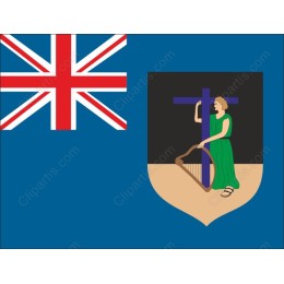 Historical Flag with Union Jack and Emblem