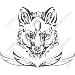 Elegant Floral Wolf