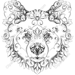 Floral Bear Emblem