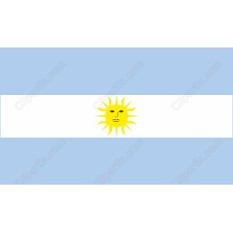 Argentine Flag with Sun Emblem