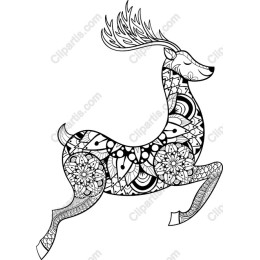 Intricate Floral Deer