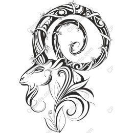 Stylized Floral Ram