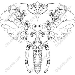 Elegant Black and White Elephant