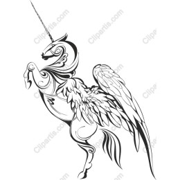 Elegant Winged Unicorn