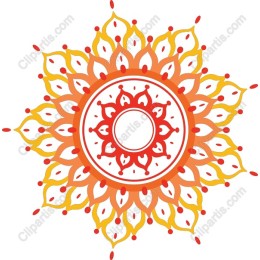 Mandala Sunburst in and