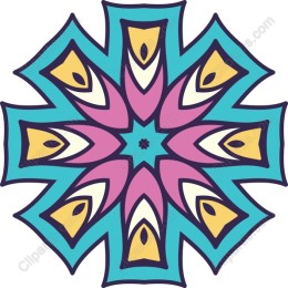 Vibrant Geometric Flower