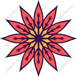 Vibrant Floral Starburst