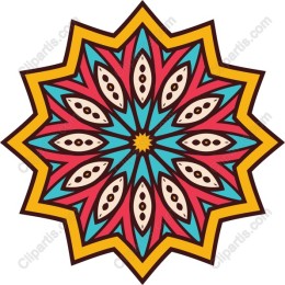 Colorful Starburst Mandala